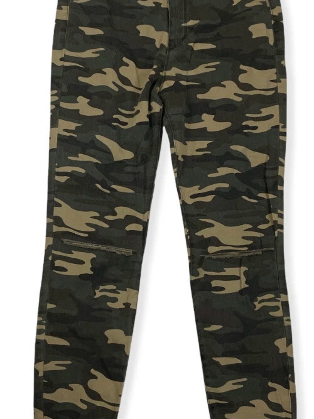 Forever 21 camo ripped knees skinny jeans